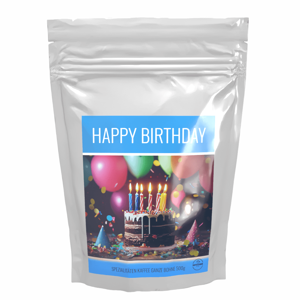 Geschenk Kaffee 'HAPPY BIRTHDAY Motiv 4' - Premium Kaffeebohnen - Kaffeestudio Shop