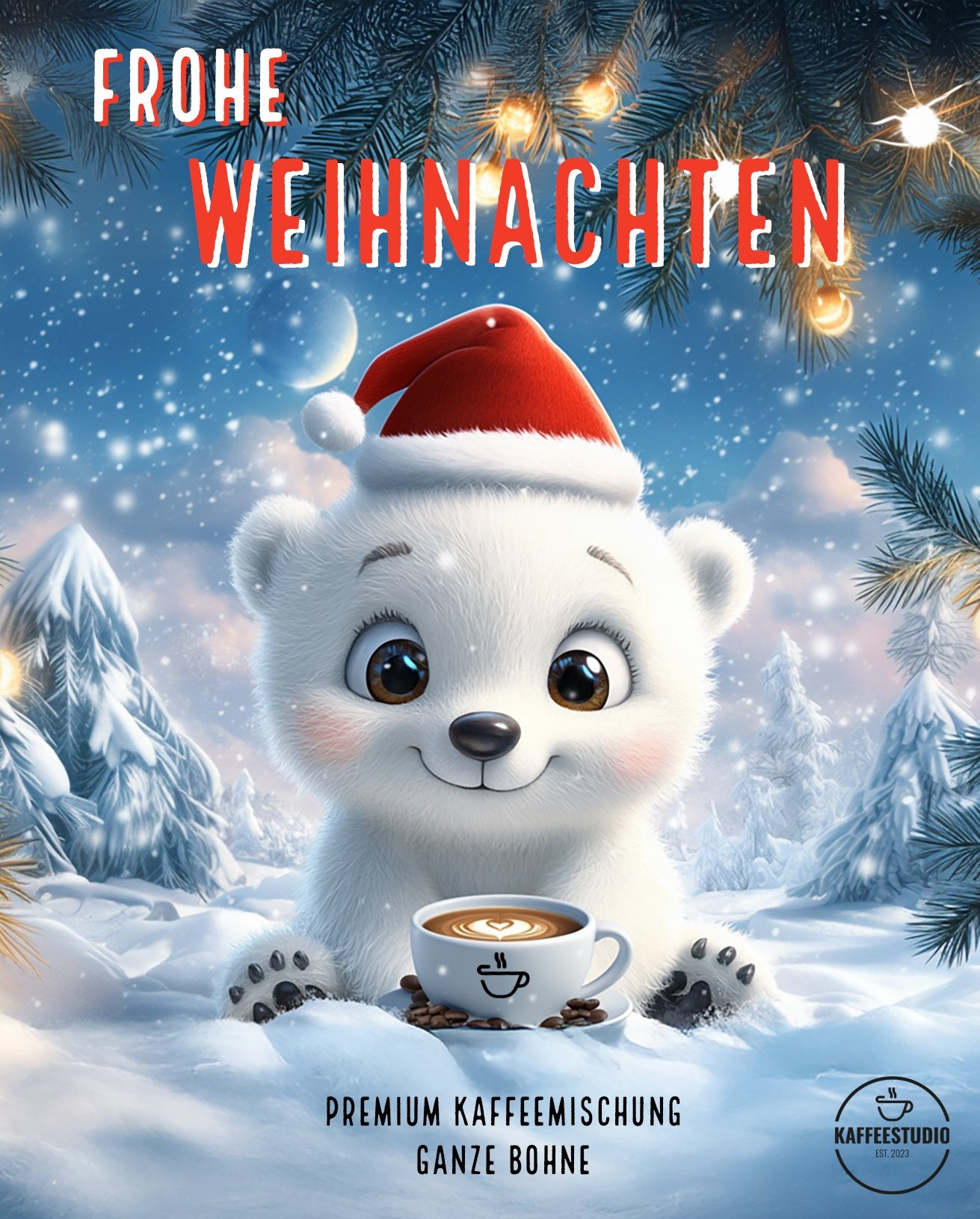 Geschenk Kaffee Weihnachten 'XMAS WHITE' - Premium Kaffeebohnen - Kaffeestudio.at