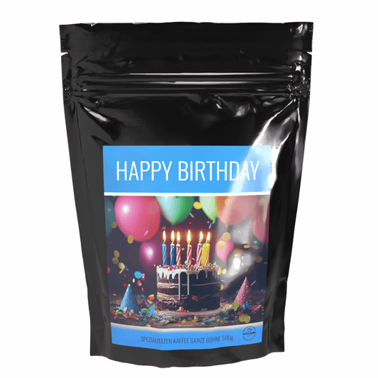 Geschenk Kaffee 'HAPPY BIRTHDAY Motiv 4' - Premium Kaffeebohnen - Kaffeestudio Shop